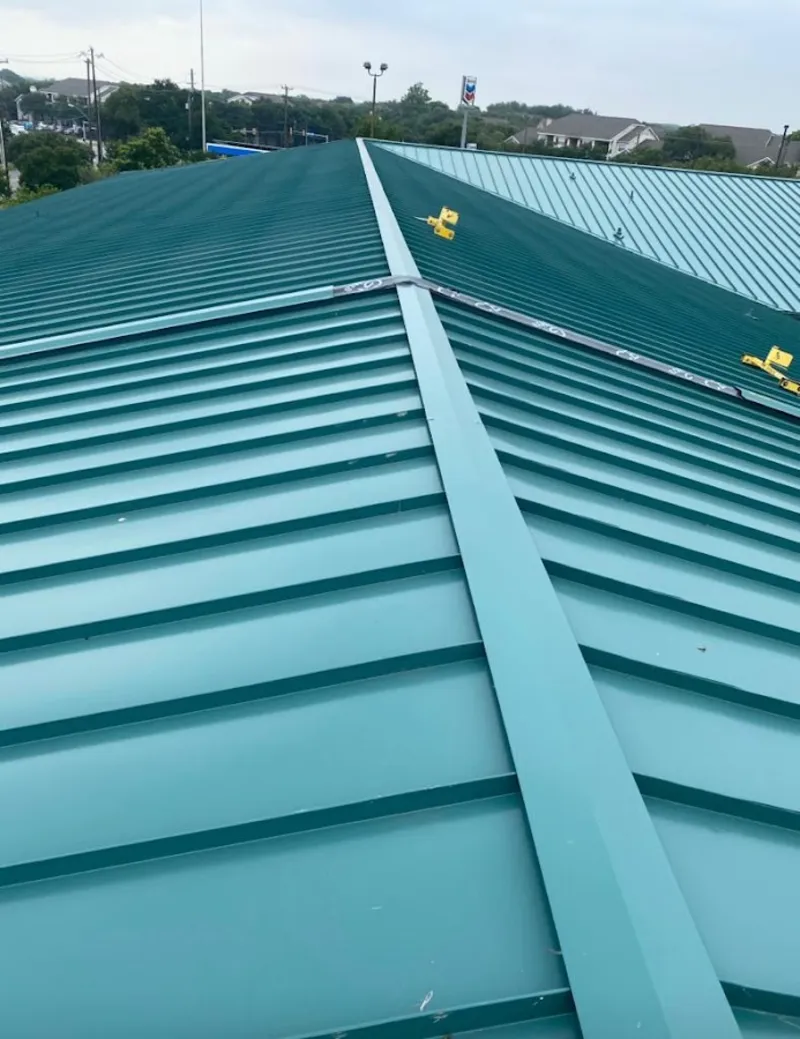 Green commercial metal roof ridge and valley for Metal Roof Repair in Dawsonville