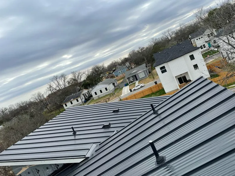 Standing seam metal roof panels with vents for Skylight Repair in Dawsonville